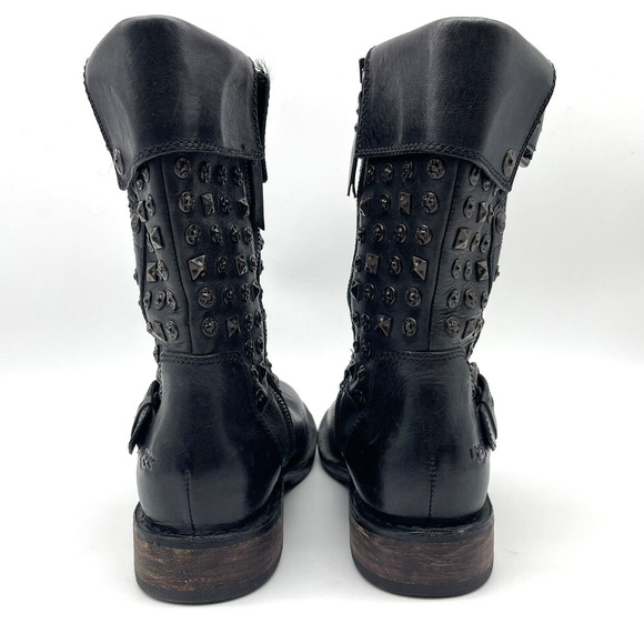 UGG Australia Conor 1003605 Studded Black Leather & Shearling Mid Calf Boots US7 - Picture 6 of 16